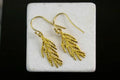 CYPRESS gold-plated botanical flower earrings