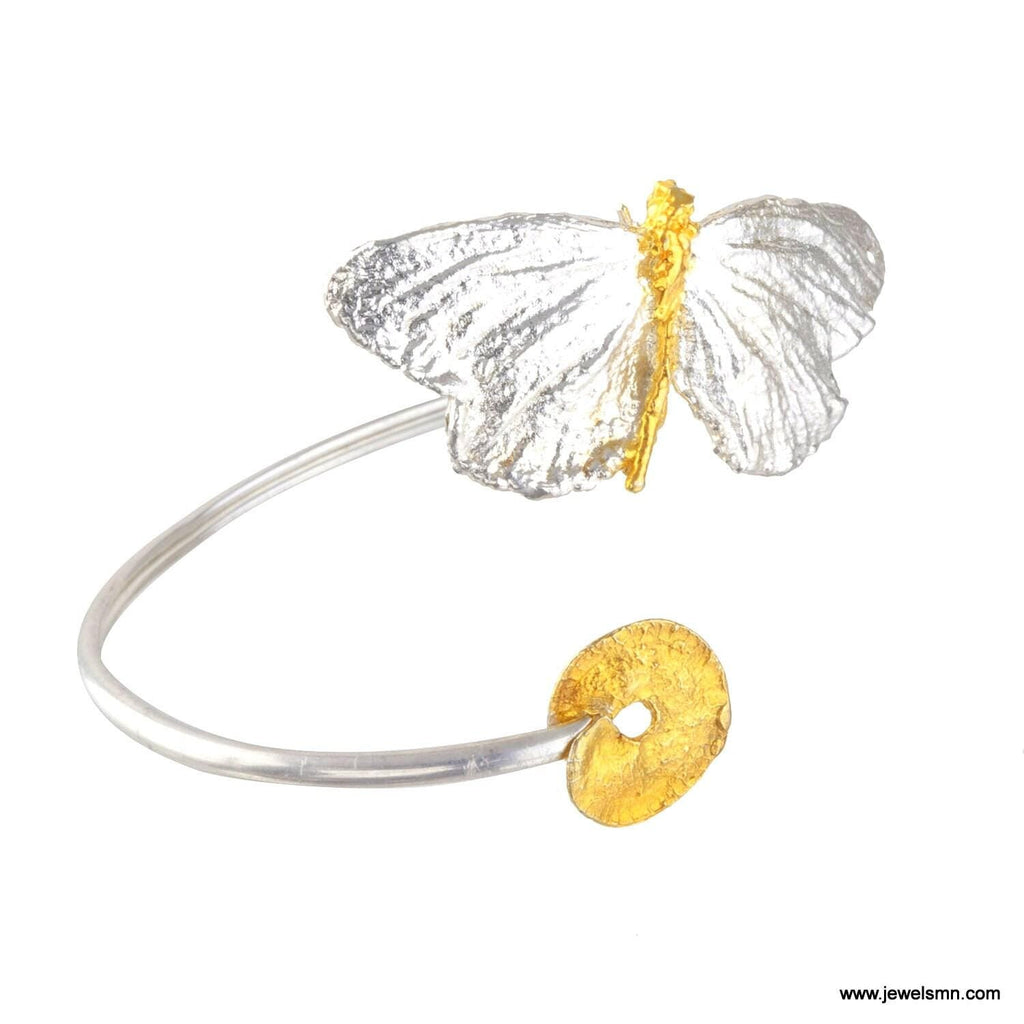 Sterling Silver Butterfly Cuff Bracelet