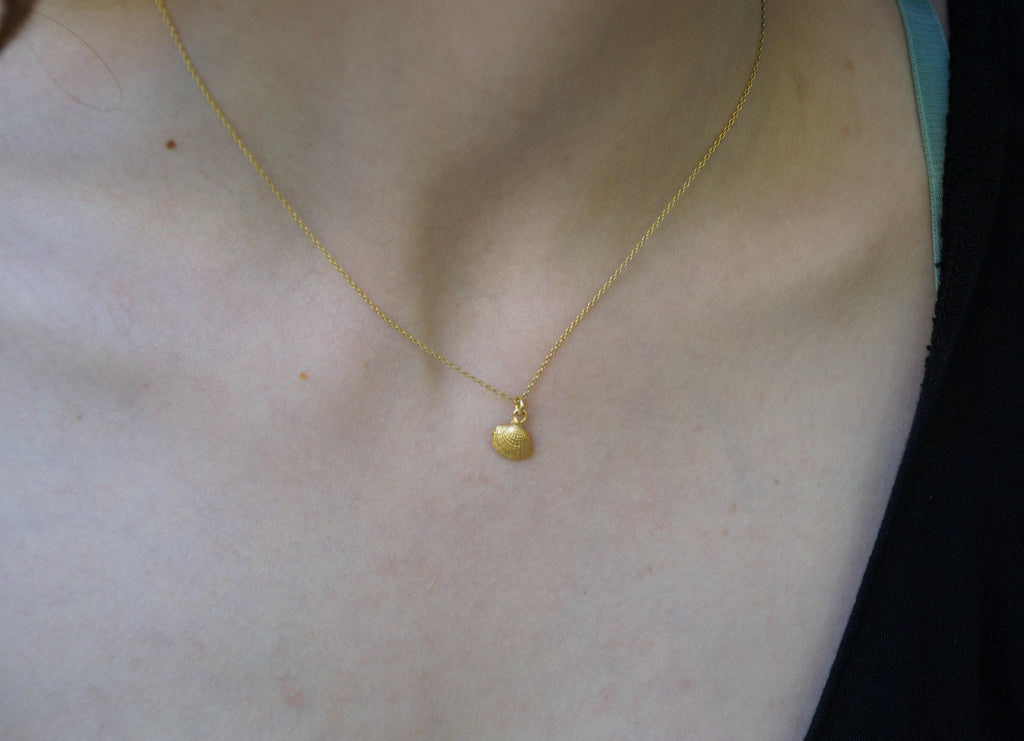 Tiny Sea Shell Gold Necklace