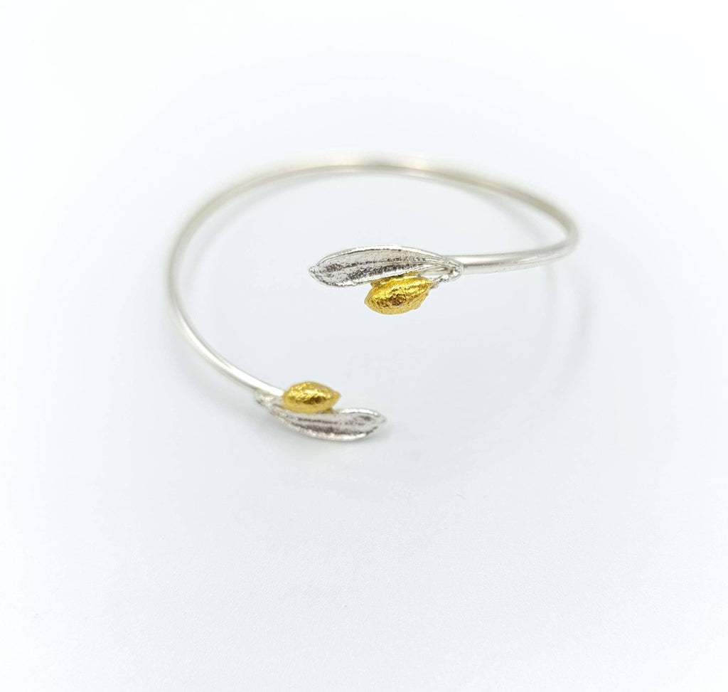 Recycled Sterling Silver Olive Bracelet