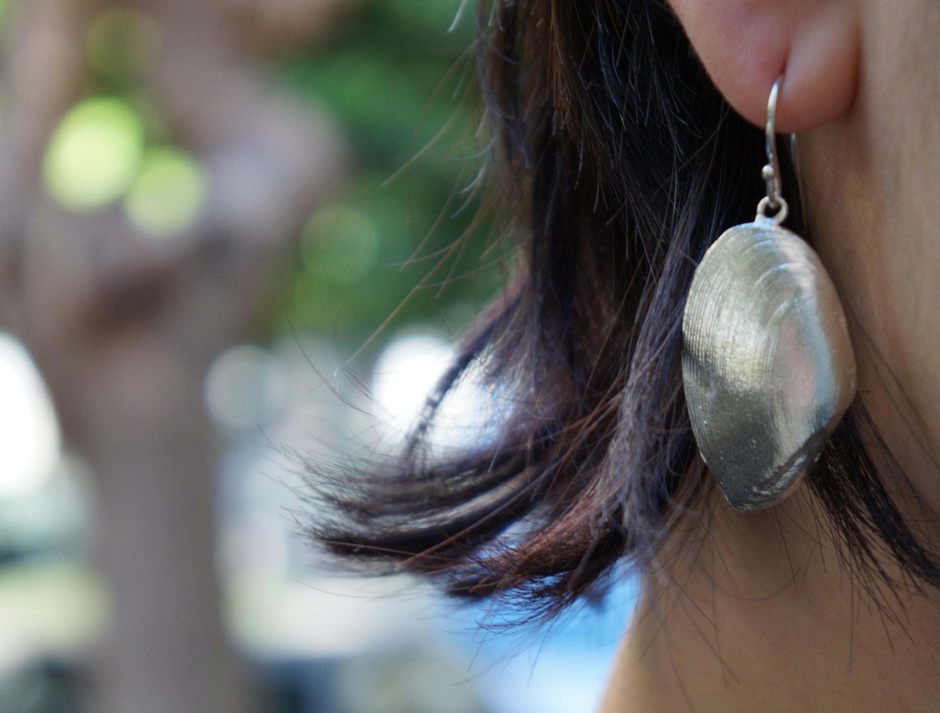 CLAM shell coastal statement earrings