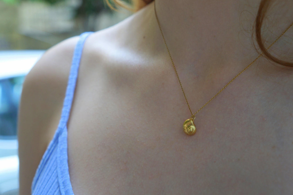 Dainty Sea Shell Sterling Silver Necklace