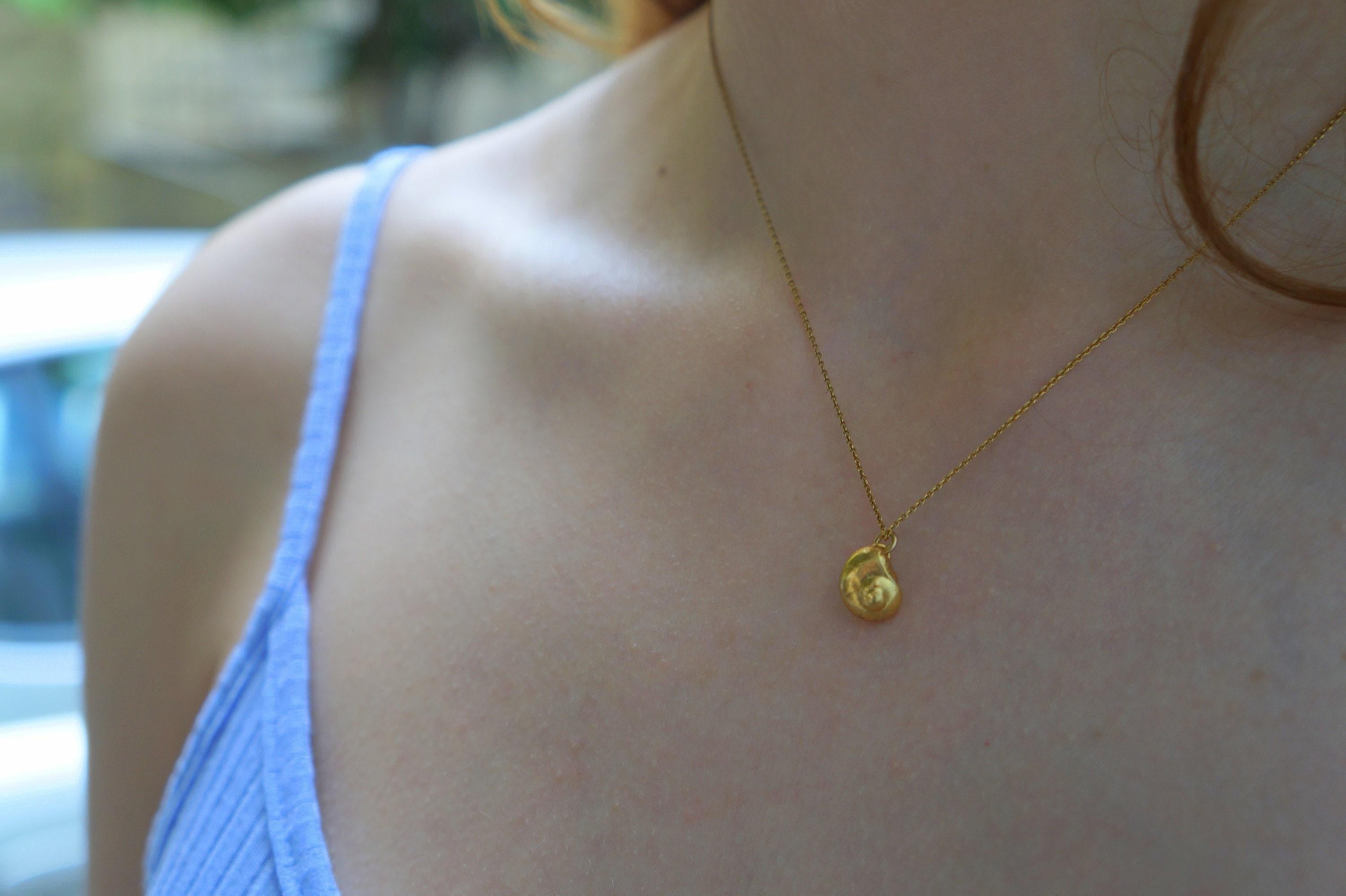 Dainty Sea Shell Sterling Silver Necklace