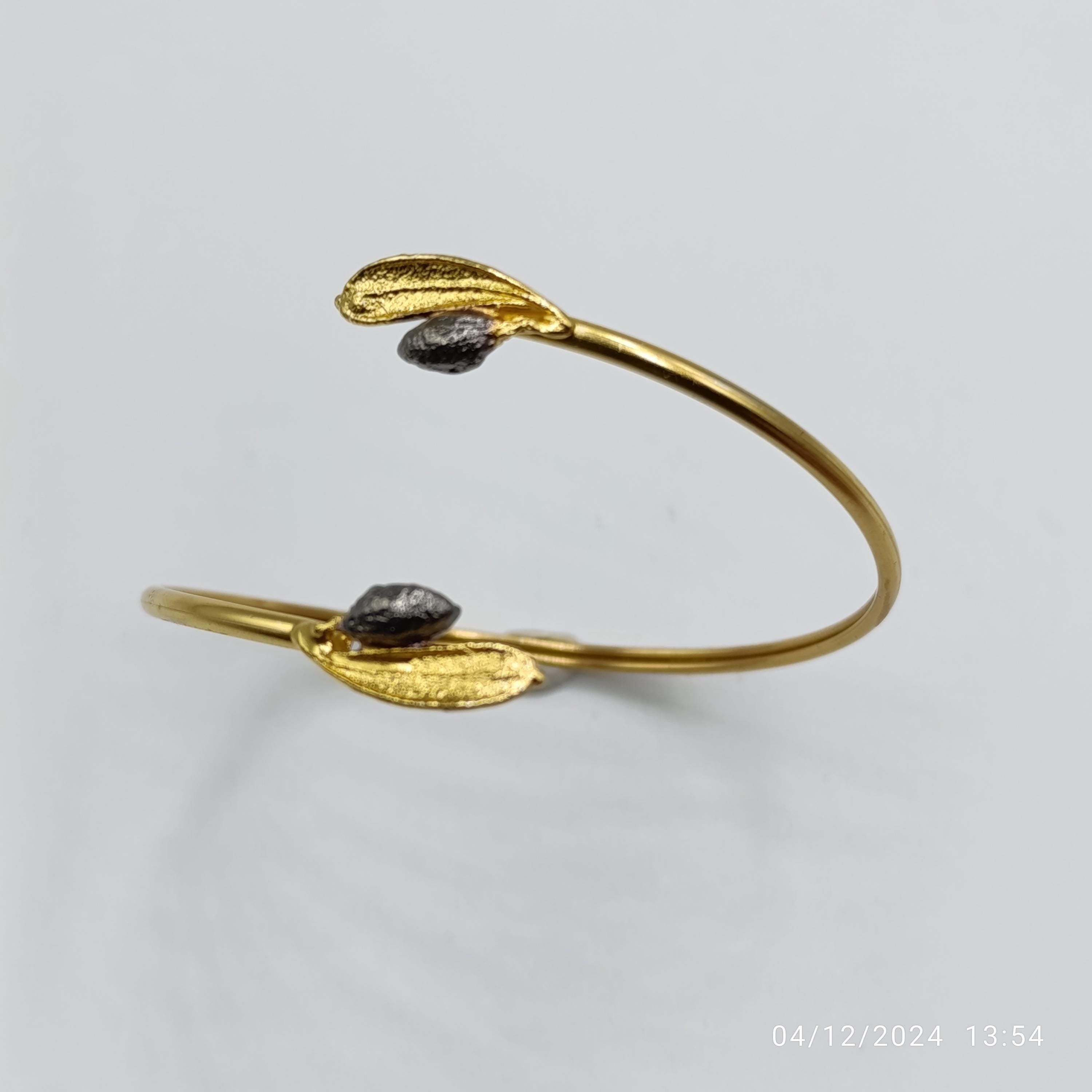 Recycled Sterling Silver Olive Bracelet