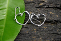 Gold Heart Twig Earrings