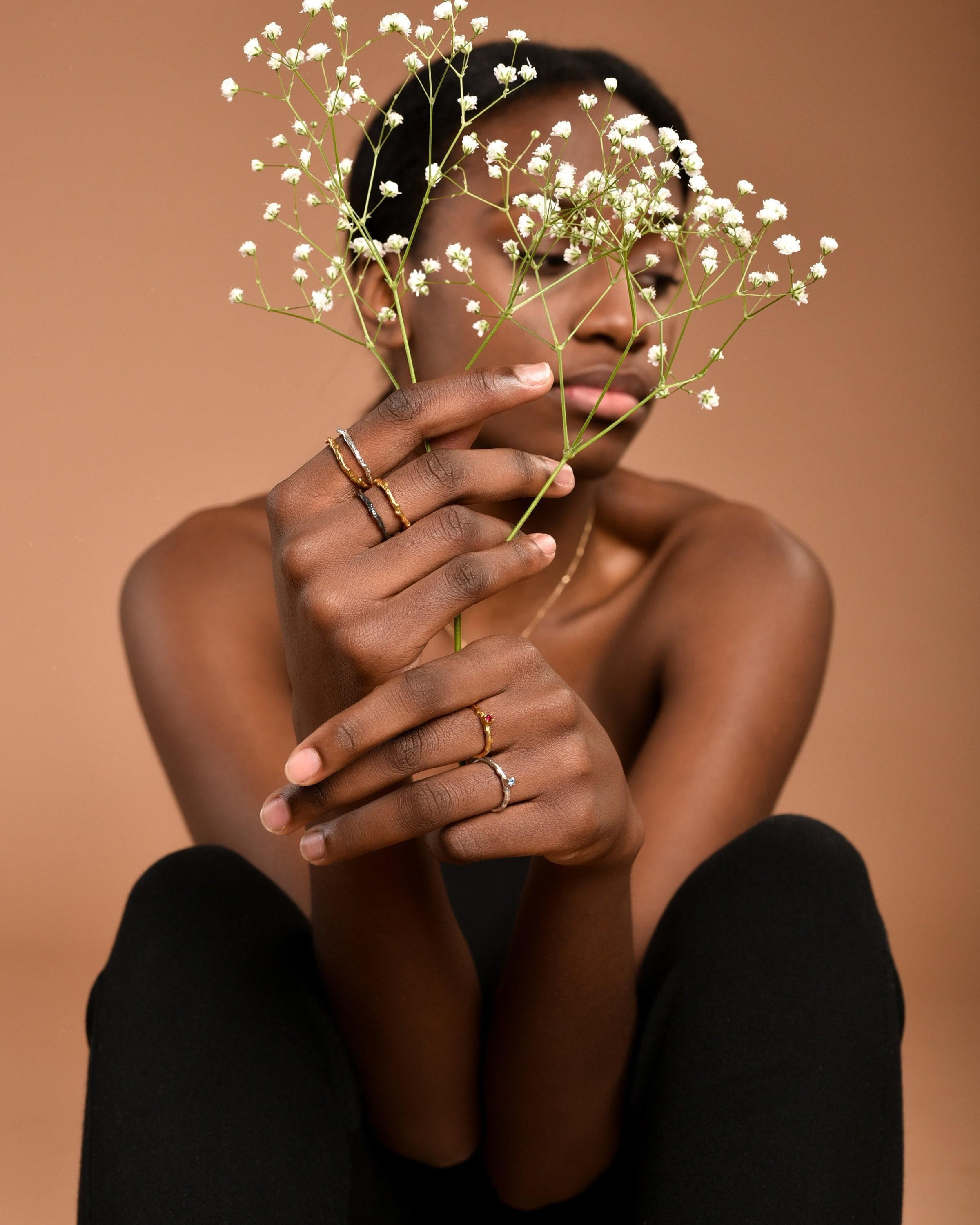Sterling Silver Olive Branch Ring