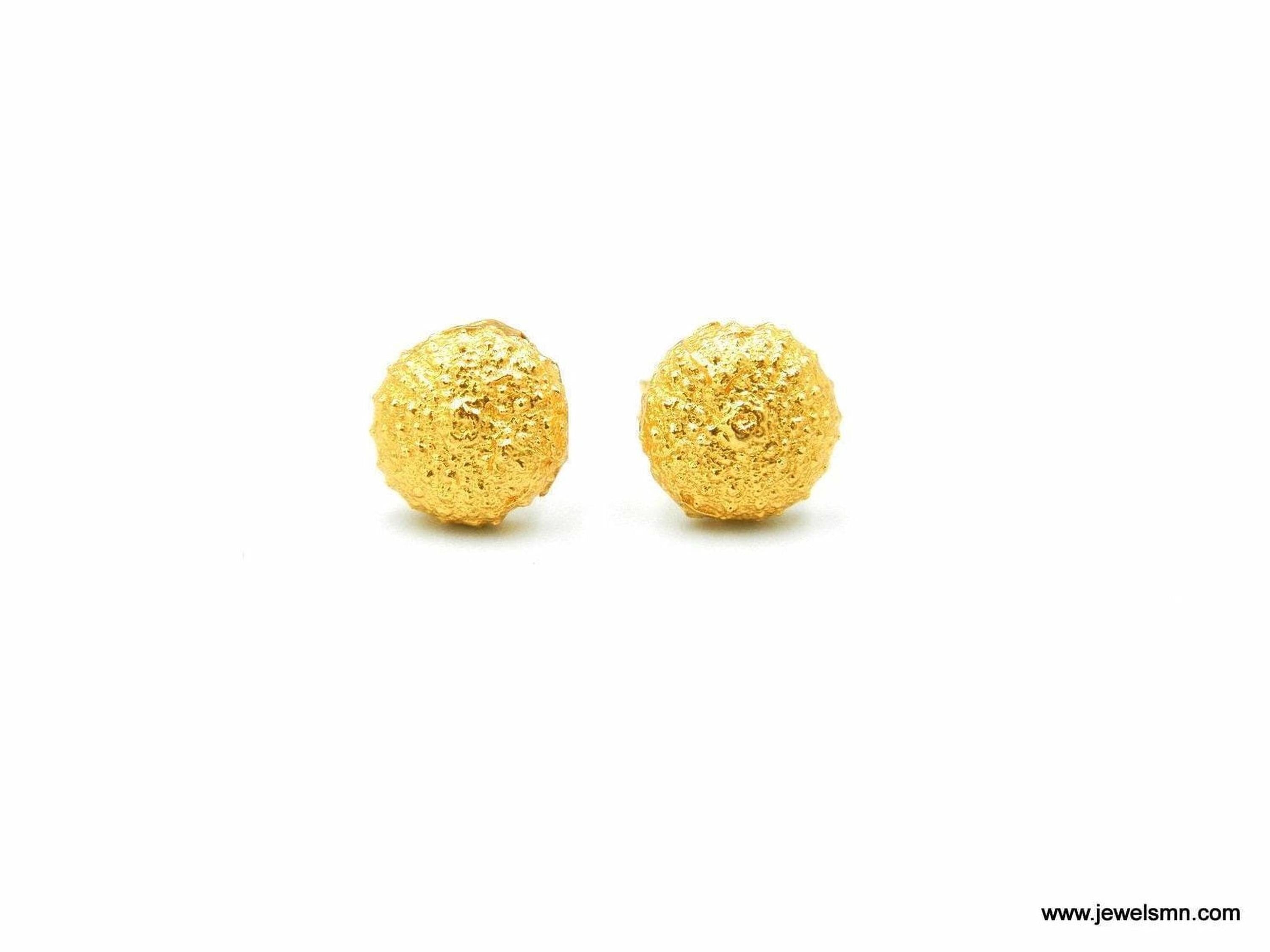 URCHIN sea-inspired sterling silver stud earrings