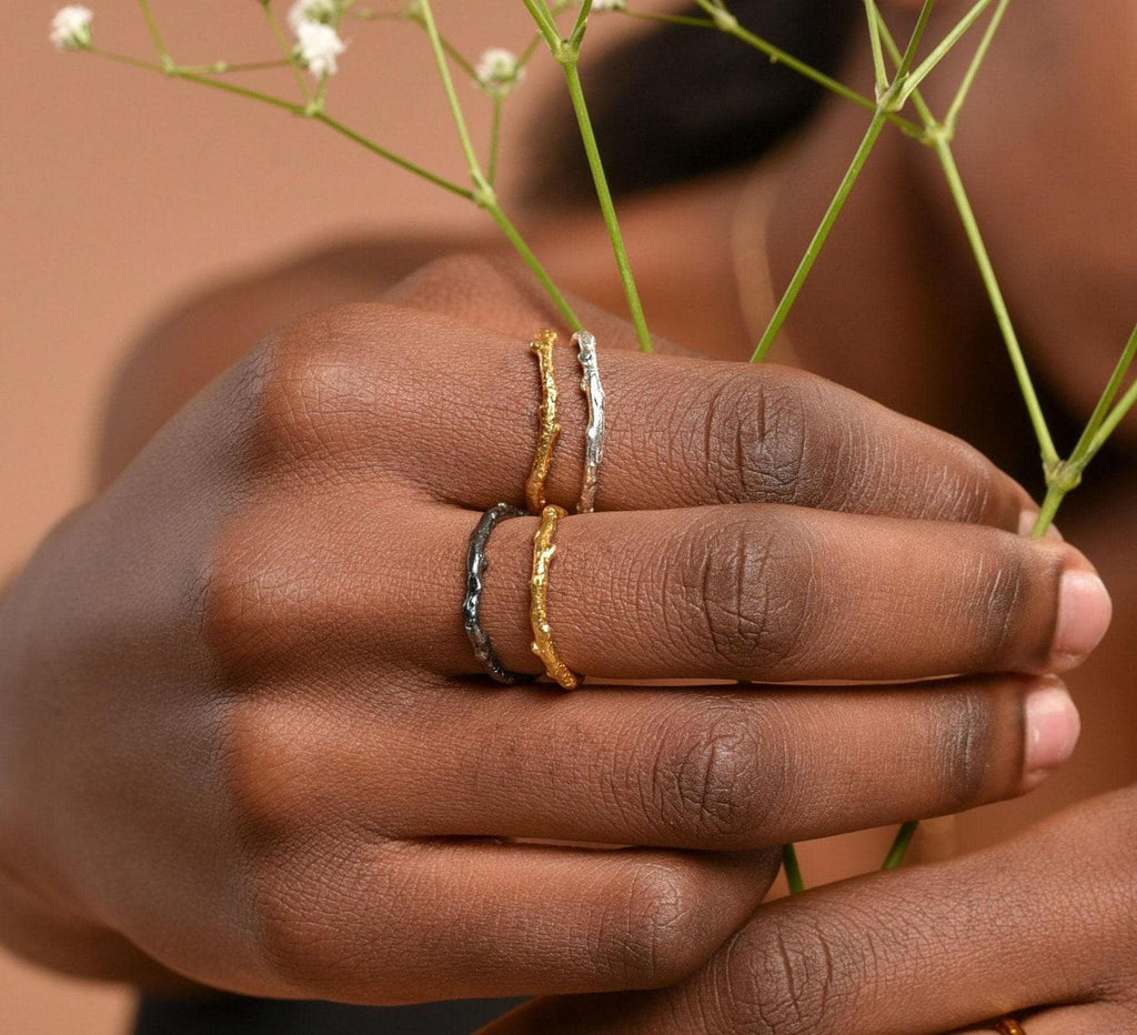 Sterling Silver Olive Branch Ring