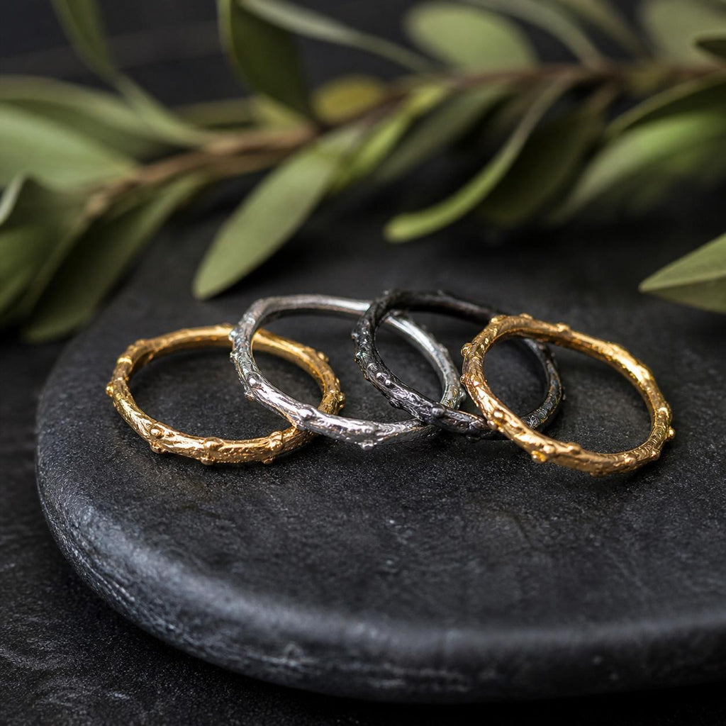 Sterling Silver Olive Branch Ring