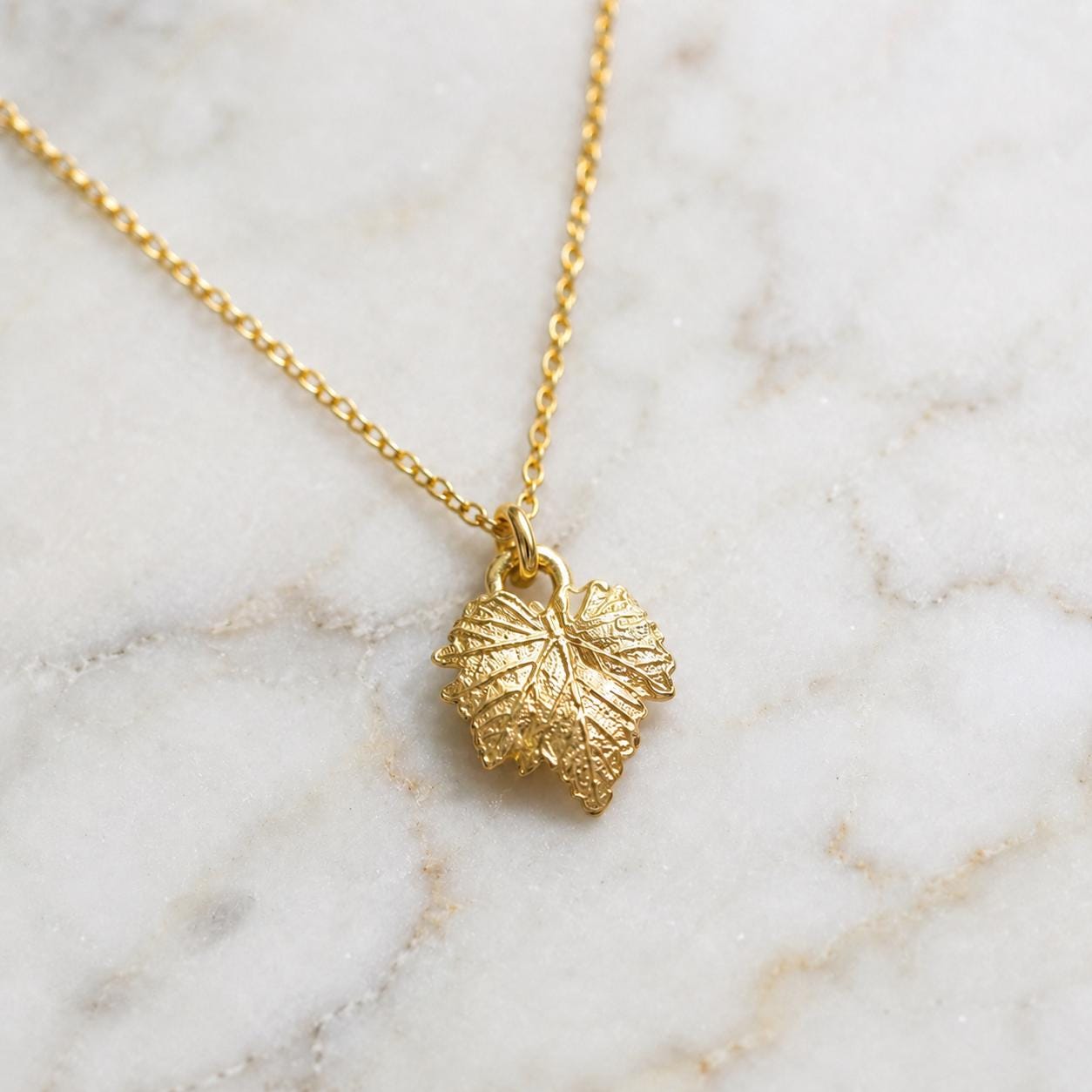 VINE leaf sterling silver necklace