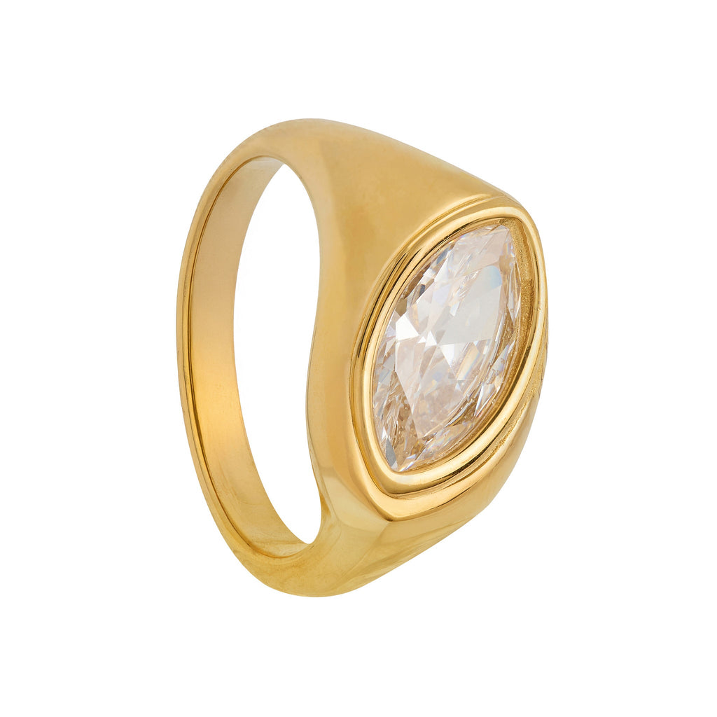 Pear Drop Signet Ring-1