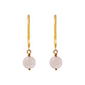 Pink Pearl Hoop Earrings