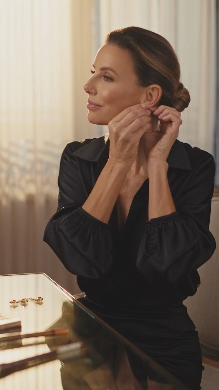 ANTOVELLE Elvira Crystal Earrings | Luxury lifestyle video advertisement, featuring the earrings and shop link